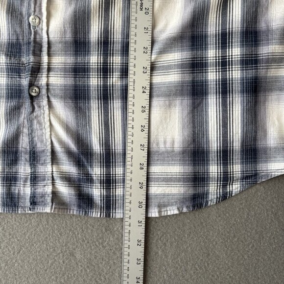 Columbia Mens 4X Blue Plaid Short Sleeve Button Up Outdoor Hiking Shirt Travel - Picture 9 of 14